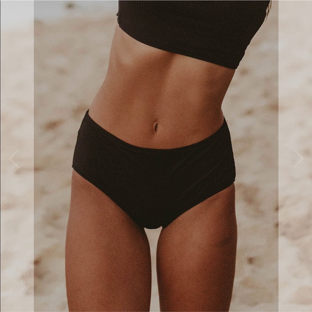 NWT Albion Fit Black Midi Bikini Bottoms